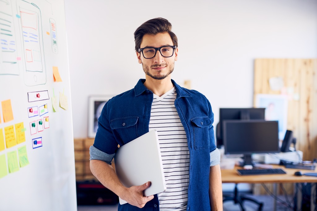 Businessman with papers