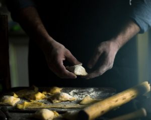 preparing a meal