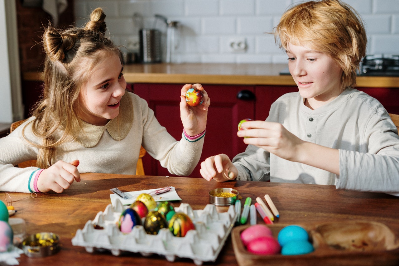 two children playing