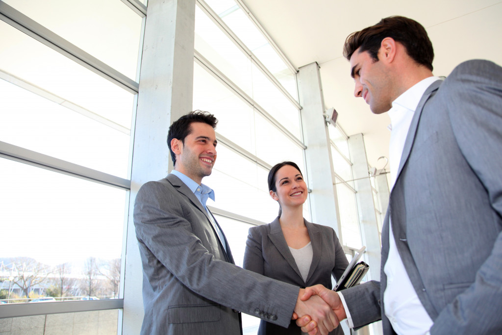 businessmen shaking hands