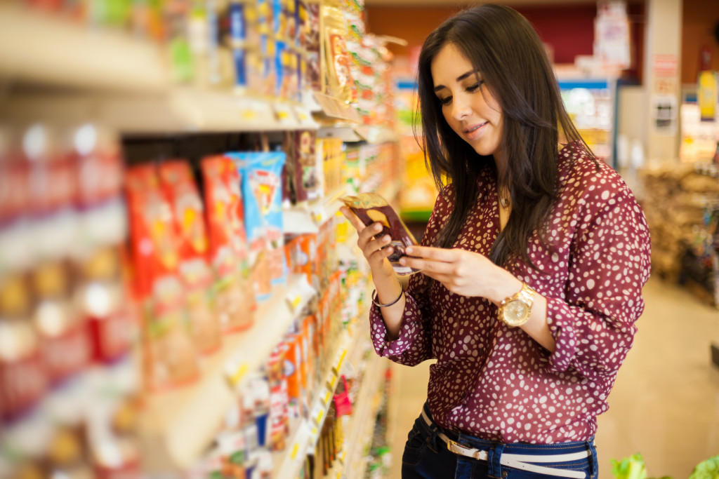 woman at a convenience store